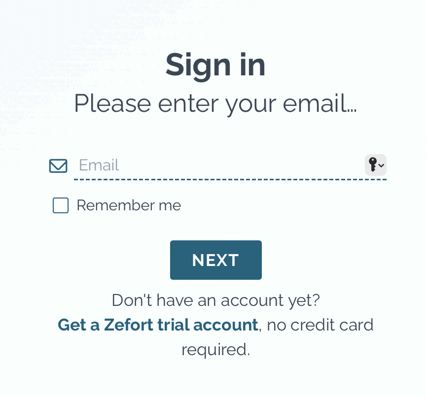 zefort sign in