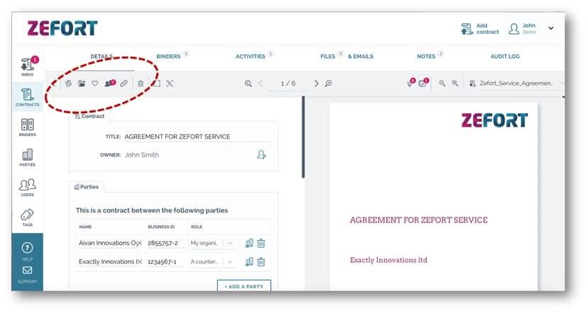 What’s new 25.6.2020 – Action buttons in contract view