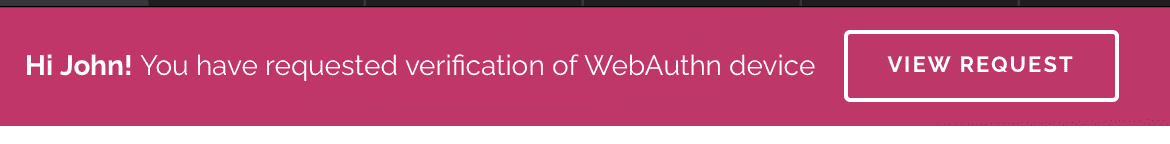 Notification about a new authentication device