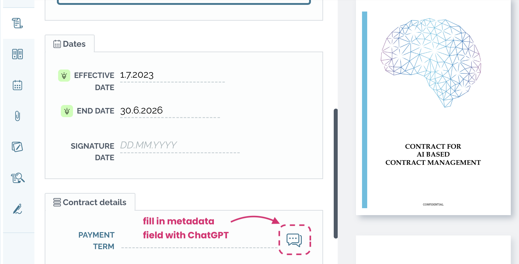 zefort - fill in metadata field with ChatGPT