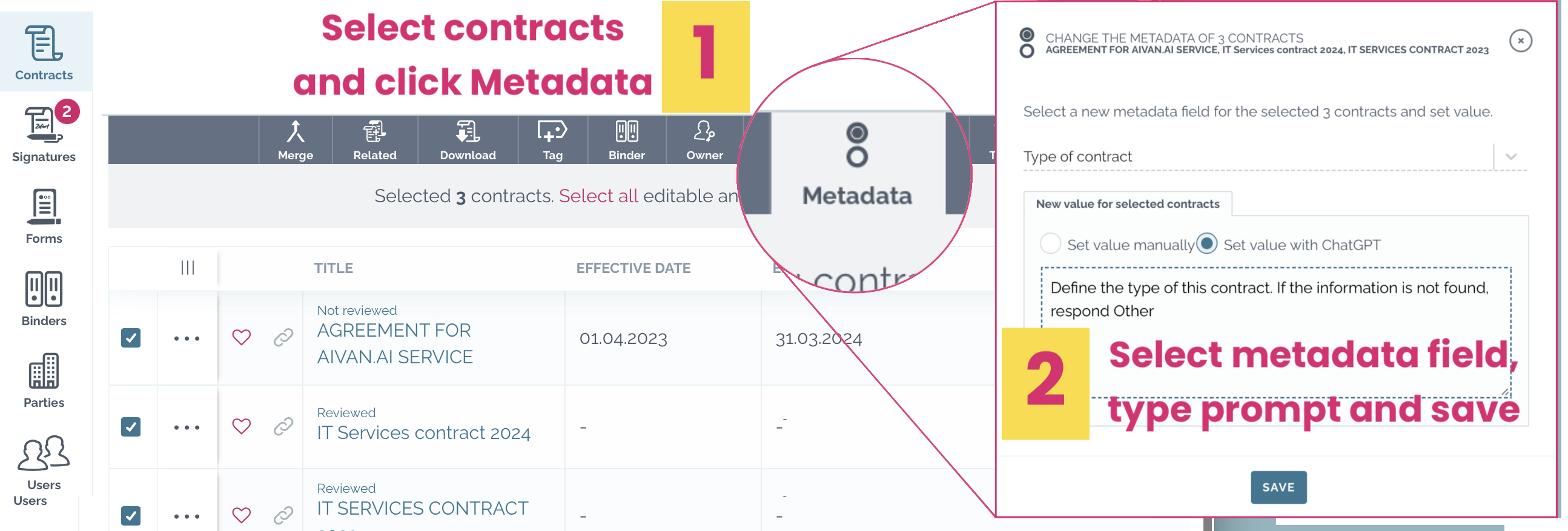 zefort - chatgpt bulk actions