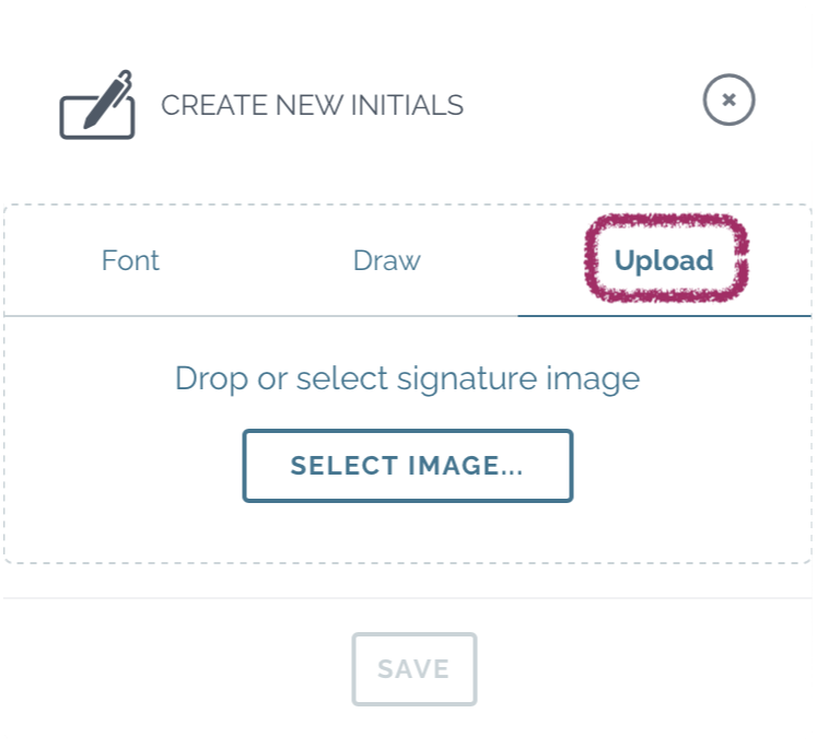 zefort sign - upload initials