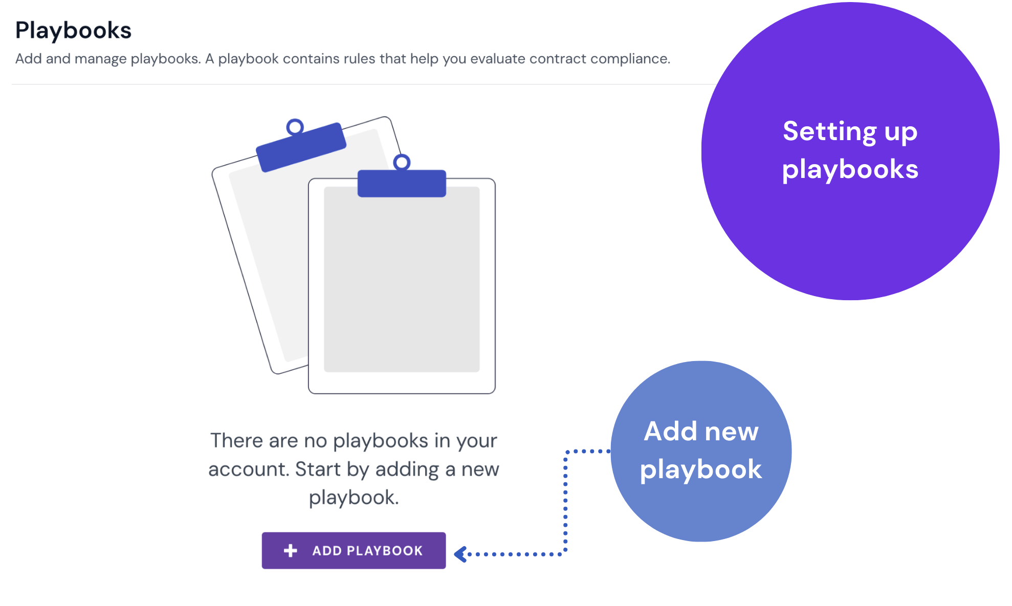 Adding a new playbook by clicking the Add Playbook button on the Playbooks setup page.